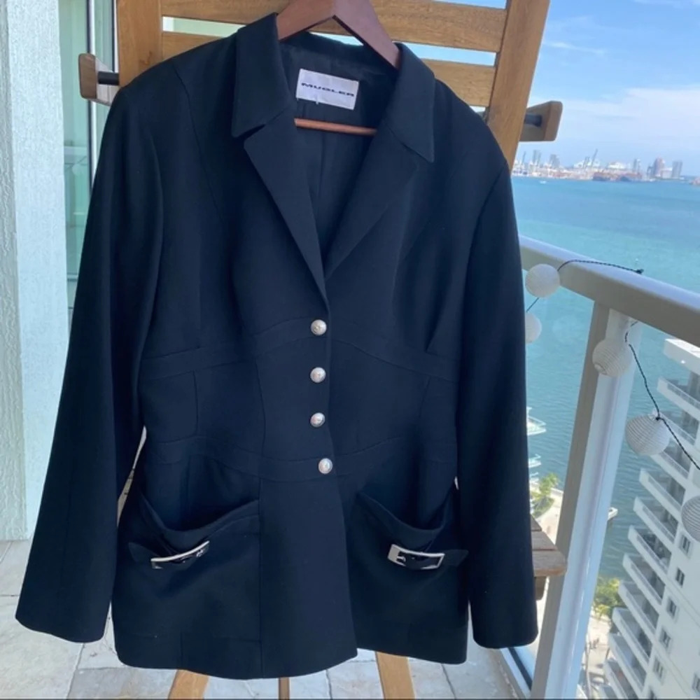 Vest Jacket Thierry Mugler Black 14 - Picture 2 of 8